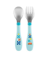 Chicco Халбага сэрээ хүү Metal cutlery 18m+