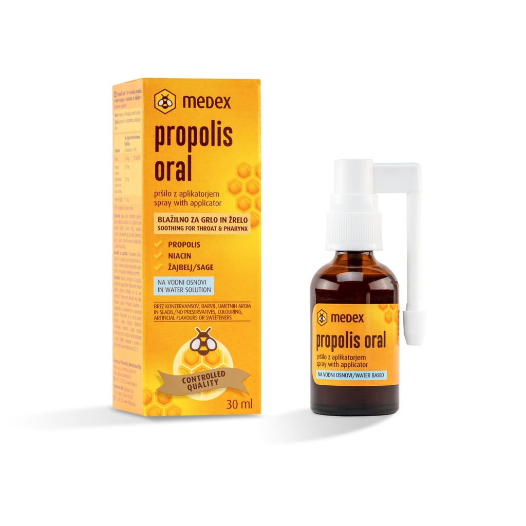 Medex том хүний хоолойн цацлага 30мл /Propolis oral water based/