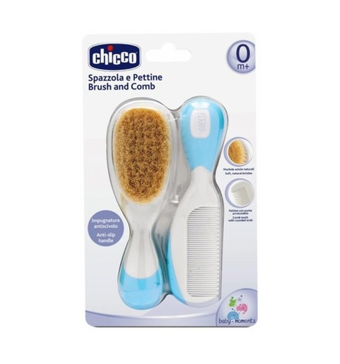 [700319] Chicco Хүүхдийн сам 0m+ Brush comb-light blue Exclusive - ARTSANA S.p.A (IT)