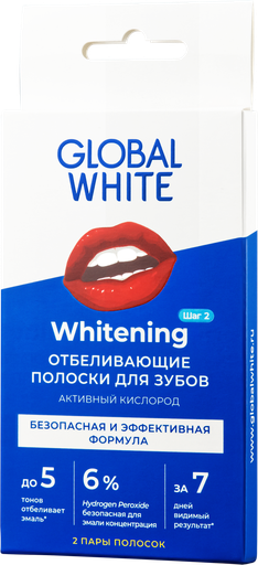 [502329] Global White Шүд цайруулах наалт №2 /Whitening strips/ Exclusive - Global Dent LLC